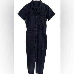 YFB Young Fabulous & Broke Denim Aviator Jumpsuit Coverall Utility Size L